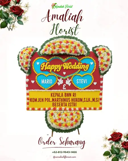 Papan Bunga Pernikahan Kedinding